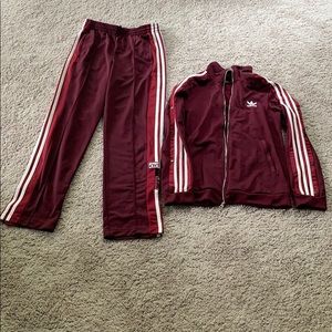 Adidas Maroon Tracksuit